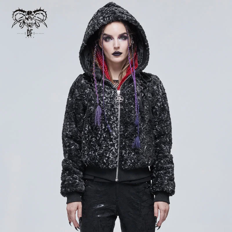 CT187 Two-tone punk women wool jacket Tiered Jacket Buttoned Jacket Zippered Jacket CT187 Two-tone punk women wool jacket Tiered Jacket Buttoned Jacket Zippered Jacket