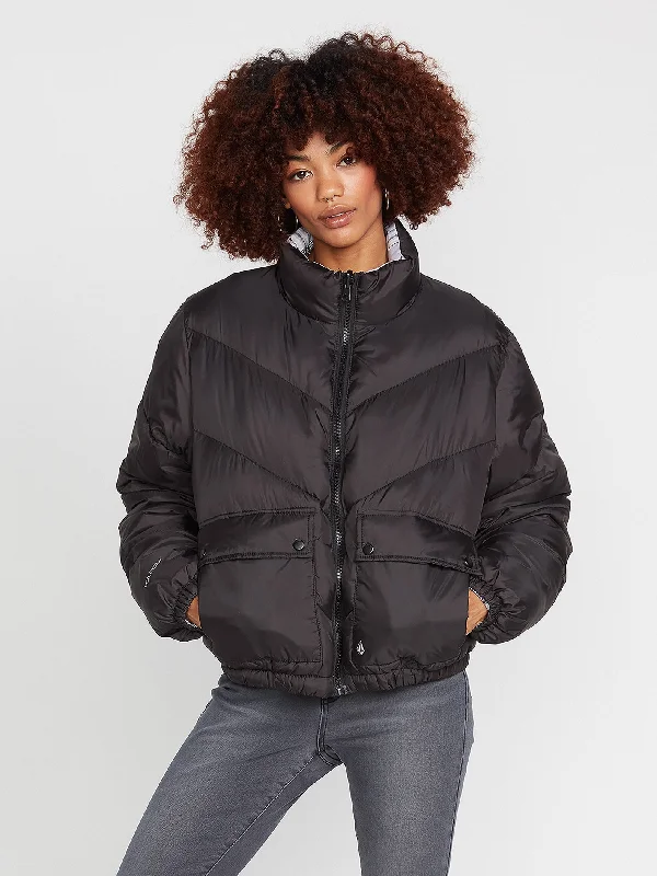 Down'N Puff Jacket (Reversible) - BLACK