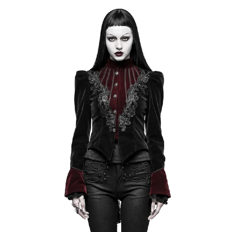 Elegant Embroidered Velvet Gothic Tailcoat Jacket Insulated Jacket Fitted Jacket Loose Jacket Elegant Embroidered Velvet Gothic Tailcoat Jacket Insulated Jacket Fitted Jacket Loose Jacket