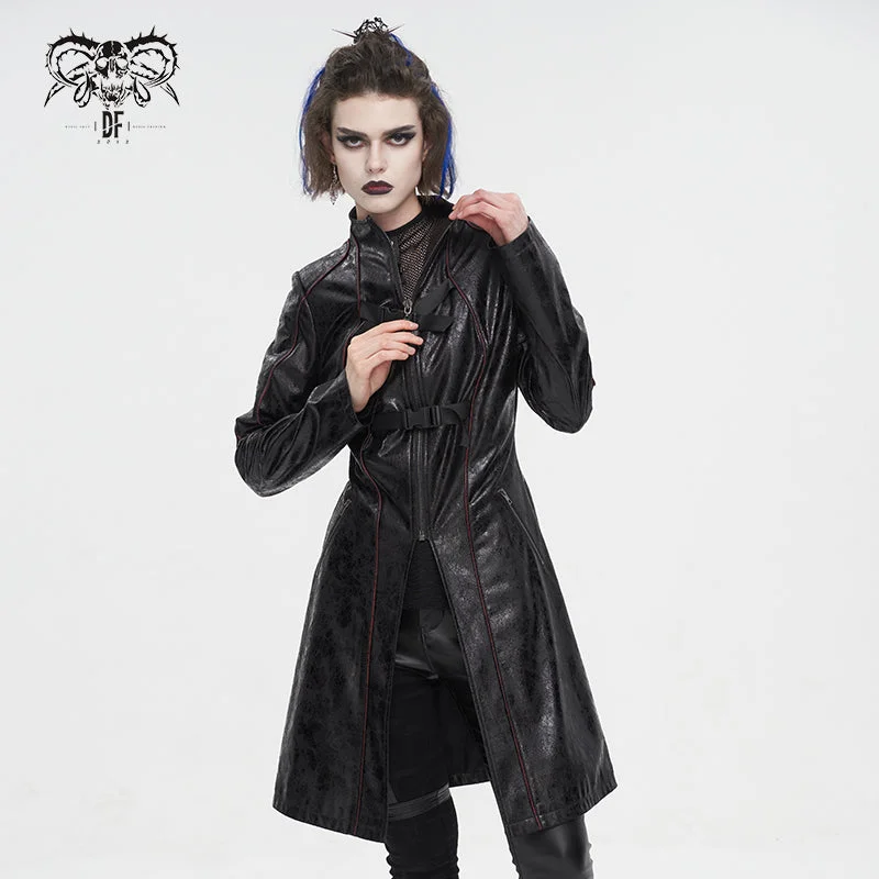 CT21301 Irregular rubberized faux leather contrasting stripe jacket Hoodie Zip-Up Jacket Button-Up Jacket CT21301 Irregular rubberized faux leather contrasting stripe jacket Hoodie Zip-Up Jacket Button-Up Jacket