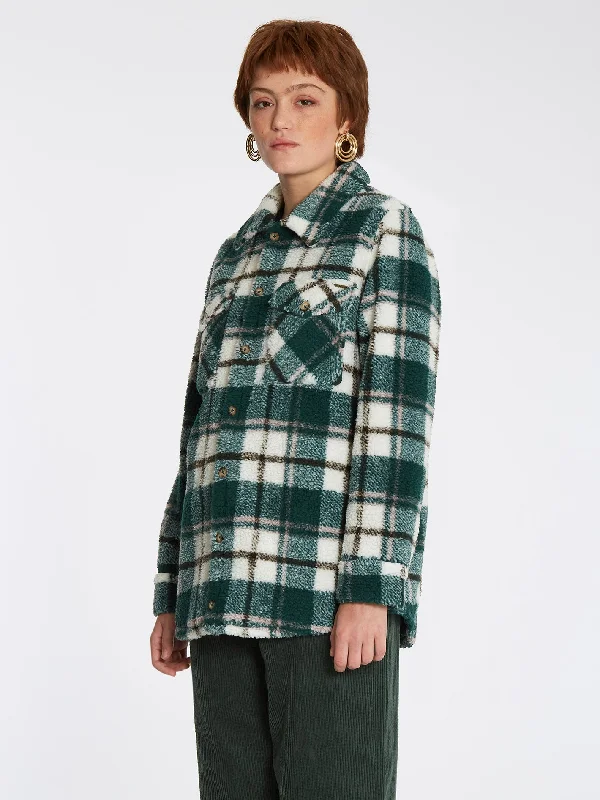 Silent Sherpa Jacket - DARK PINE