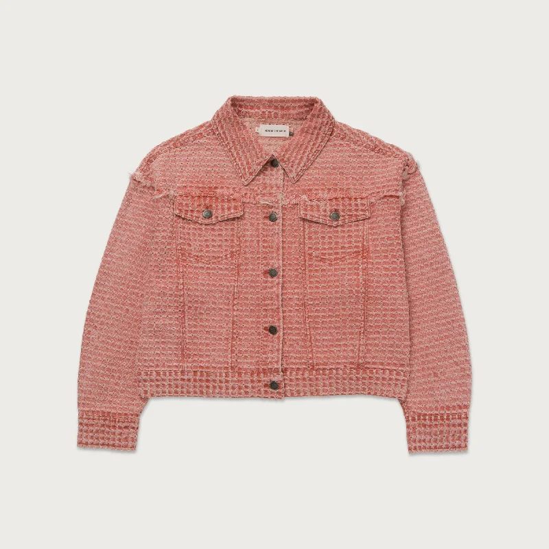 Womens Novelty Denim Jacket - Brick Herringbone Jacket Houndstooth Jacket Plaid Jacket Womens Novelty Denim Jacket - Brick Herringbone Jacket Houndstooth Jacket Plaid Jacket
