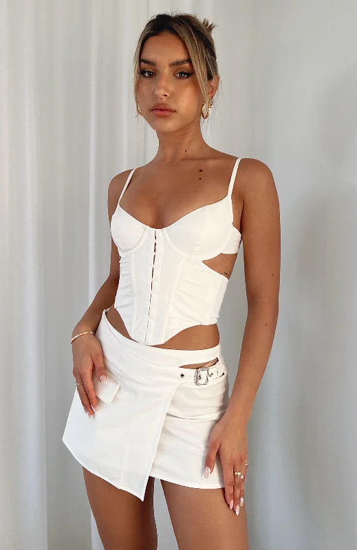 Chosen One Mini Skirt White