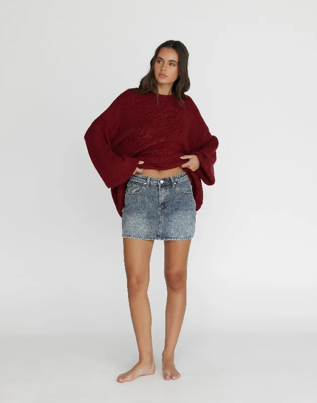 Riri Denim Mini Skirt (Faded)