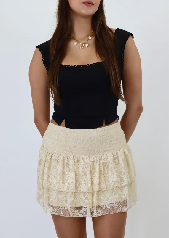 Slip Away Mini Skirt ★ Oatmeal