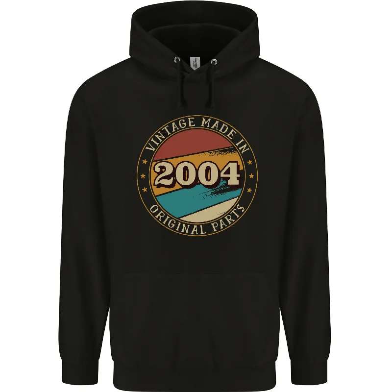 20th Birthday  Vintage Made In 2004 Mens 80% Cotton Hoodie