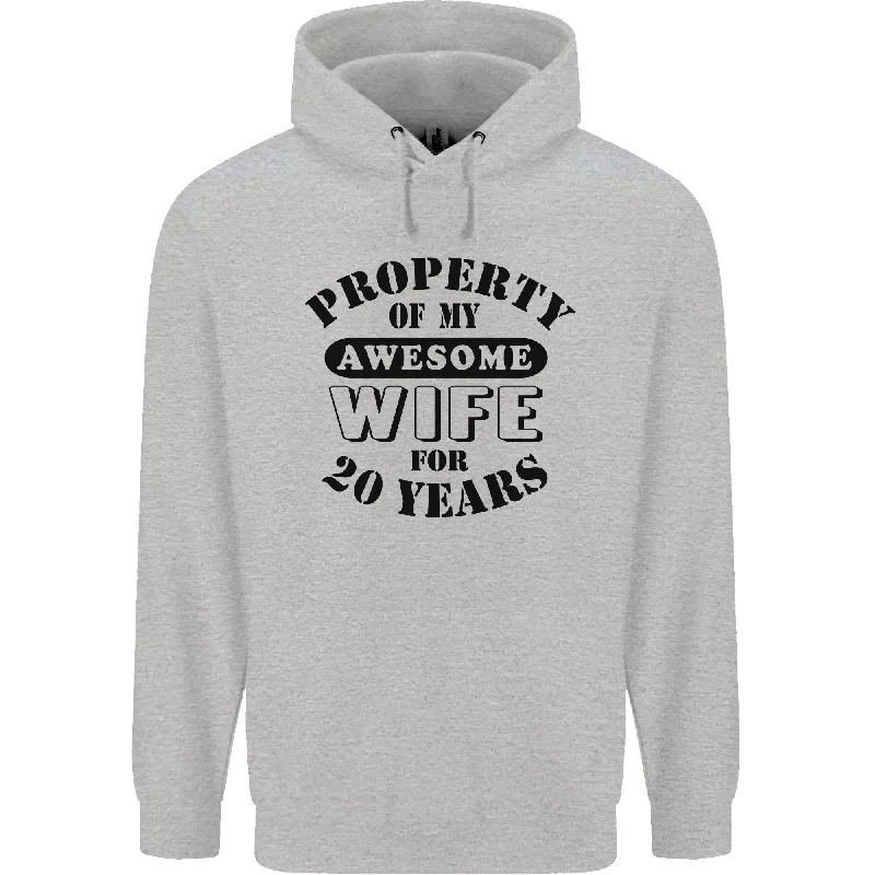 20th Wedding Anniversary 20 Year Funny Wife Mens 80% Cotton Hoodie