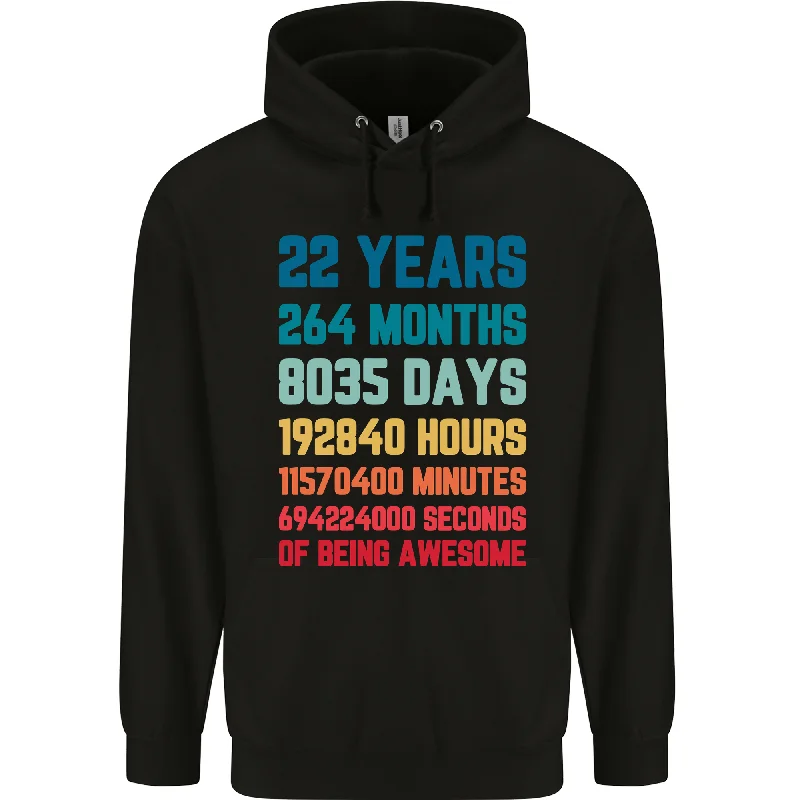 22nd Birthday 22 Year Old Mens 80% Cotton Hoodie Hoodie with Pattern Geometric Abstract 22nd Birthday 22 Year Old Mens 80% Cotton Hoodie Hoodie with Pattern Geometric Abstract