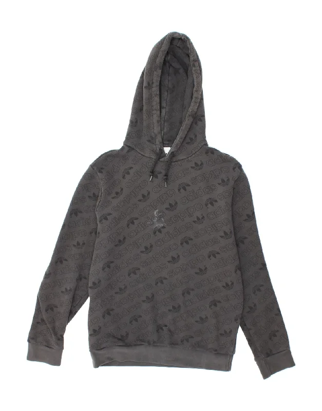 ADIDAS Mens Graphic Hoodie Jumper XS Grey Cotton Hoodie with Turtle Neck Cozy Winter ADIDAS Mens Graphic Hoodie Jumper XS Grey Cotton Hoodie with Turtle Neck Cozy Winter