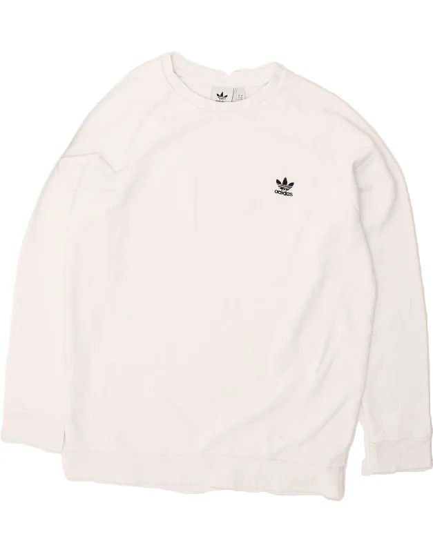 ADIDAS Mens Sweatshirt Jumper XL White Cotton