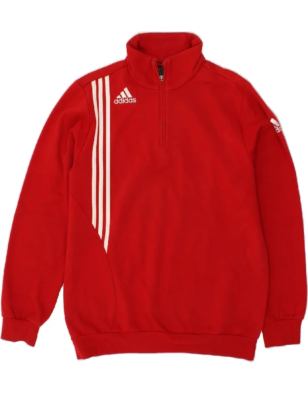 ADIDAS Mens Zip Neck Sweatshirt Jumper UK 40/42 Medium Red Cotton Hoodie with Sequins Glamorous Eye-catching ADIDAS Mens Zip Neck Sweatshirt Jumper UK 40/42 Medium Red Cotton Hoodie with Sequins Glamorous Eye-catching