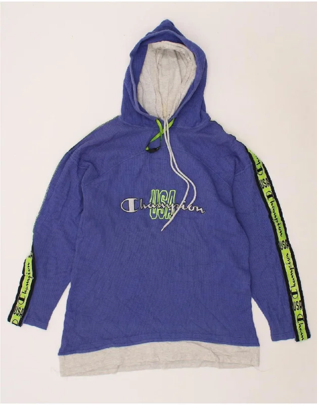 CHAMPION Mens Graphic Hoodie Jumper Medium Blue Hoodie with Tie-Dye Psychedelic Retro CHAMPION Mens Graphic Hoodie Jumper Medium Blue Hoodie with Tie-Dye Psychedelic Retro