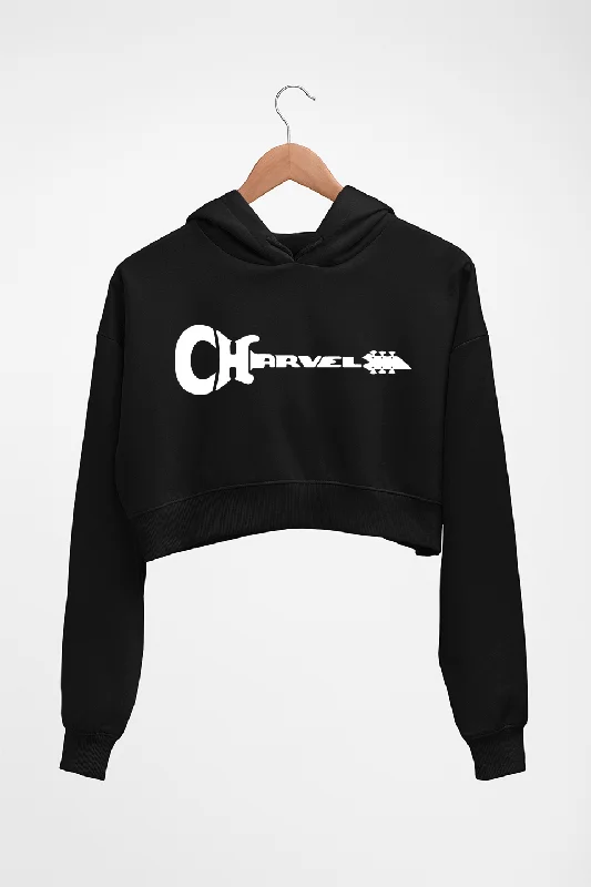 Charvel Guitar Crop HOODIE FOR WOMEN Hoodie with V-Neck Classic Versatile