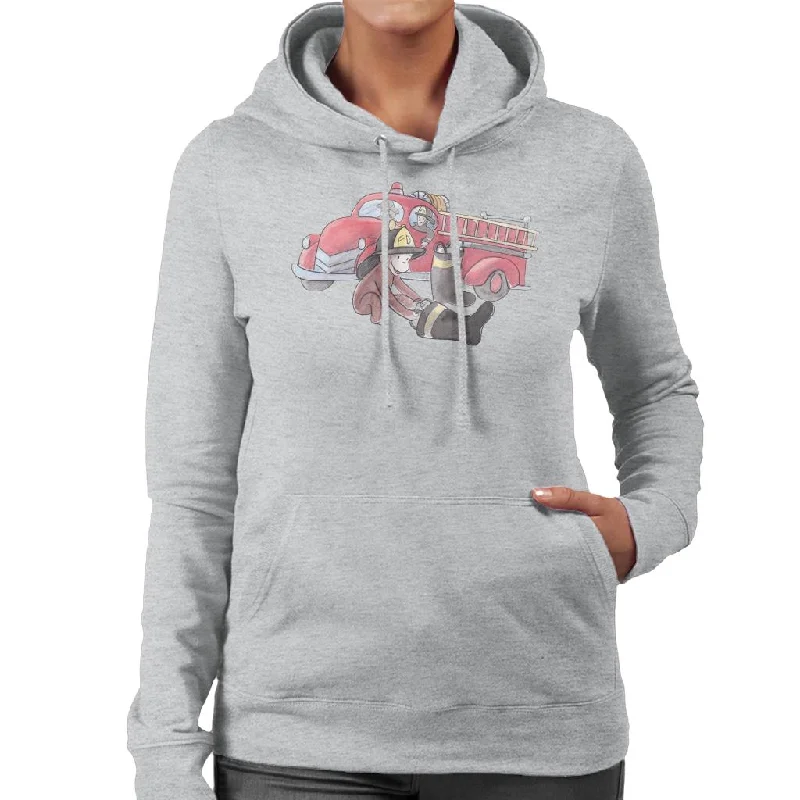 Curious George Balloon Fire Department Truck Women's Hooded Sweatshirt