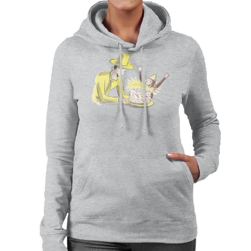 Curious George Birthday Cake Women's Hooded Sweatshirt