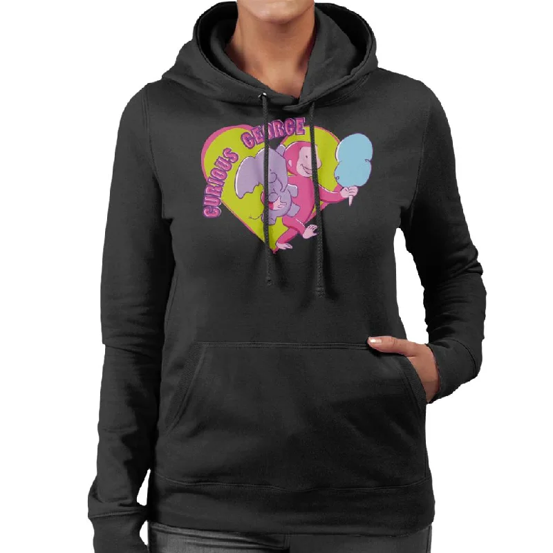 Curious George Carnival Heart Women's Hooded Sweatshirt