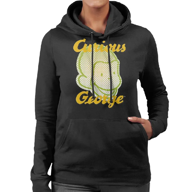 Curious George Face Logo Women's Hooded Sweatshirt