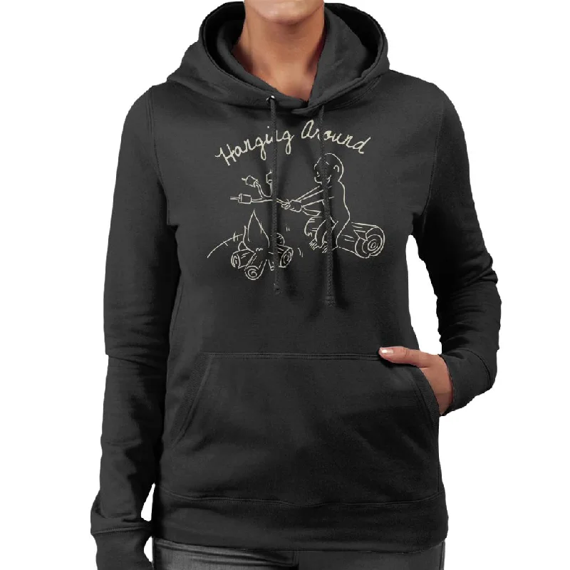 Curious George Hanging Around The Campfire Women's Hooded Sweatshirt