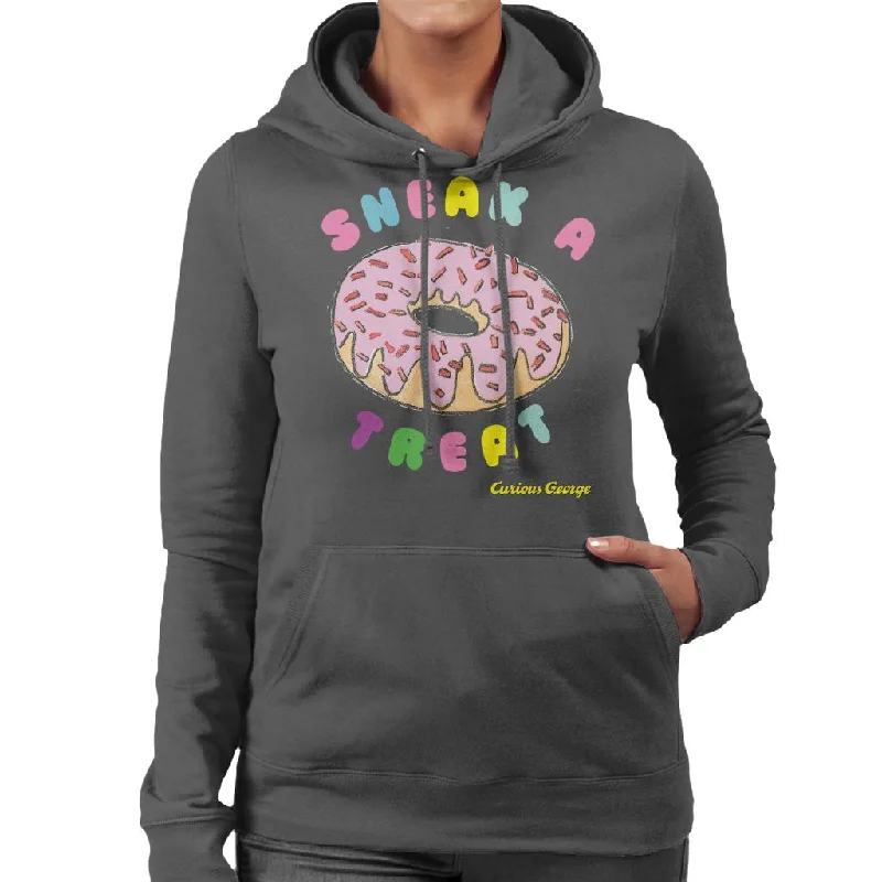 Curious George Sneak A Treat Donut Women's Hooded Sweatshirt