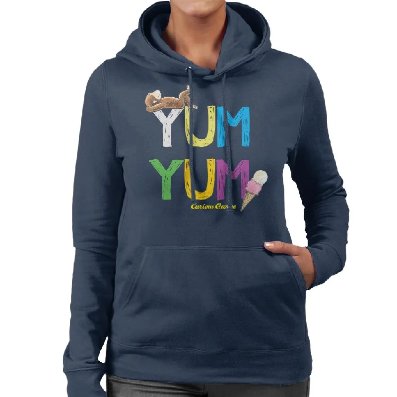 Curious George Yum Yum Ice Cream Women's Hooded Sweatshirt