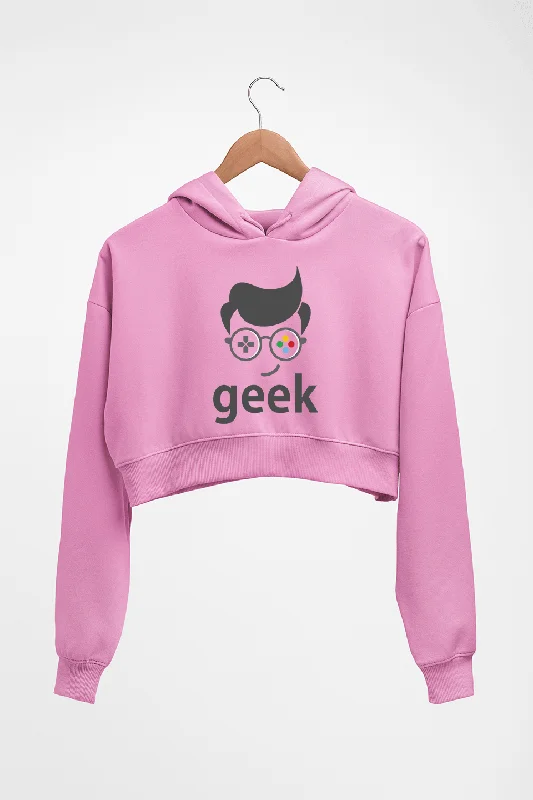 Geek Crop HOODIE FOR WOMEN Hoodie with Pattern Geometric Abstract
