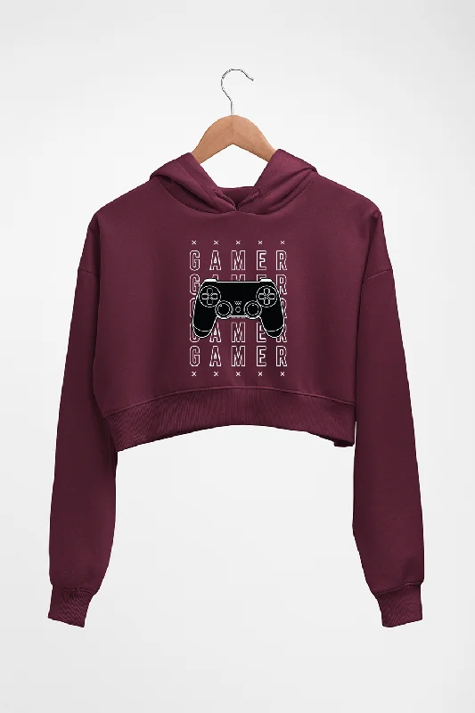 Geek Gamer Crop HOODIE FOR WOMEN Hoodie with Hood Adjustable Protection