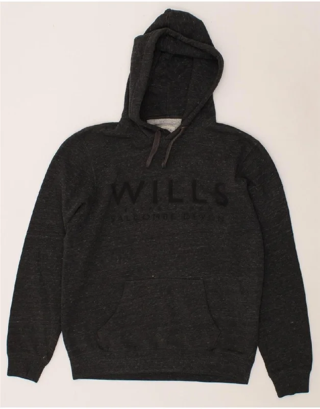 JACK WILLS Mens Graphic Hoodie Jumper Small Grey Flecked Cotton Hoodie with Elastic Waist Stretchable Comfortable JACK WILLS Mens Graphic Hoodie Jumper Small Grey Flecked Cotton Hoodie with Elastic Waist Stretchable Comfortable