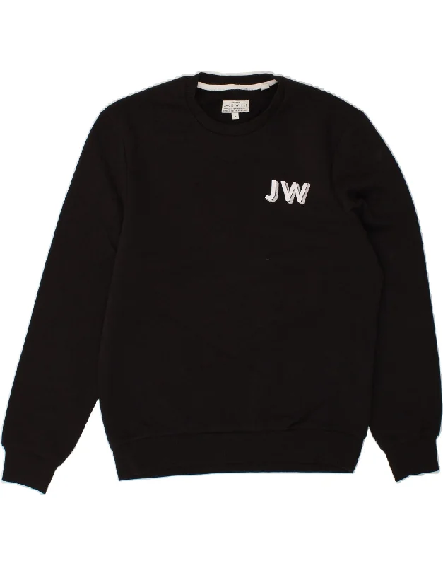 JACK WILLS Mens Sweatshirt Jumper Medium Black Hoodie with High Neck Warm Protective JACK WILLS Mens Sweatshirt Jumper Medium Black Hoodie with High Neck Warm Protective
