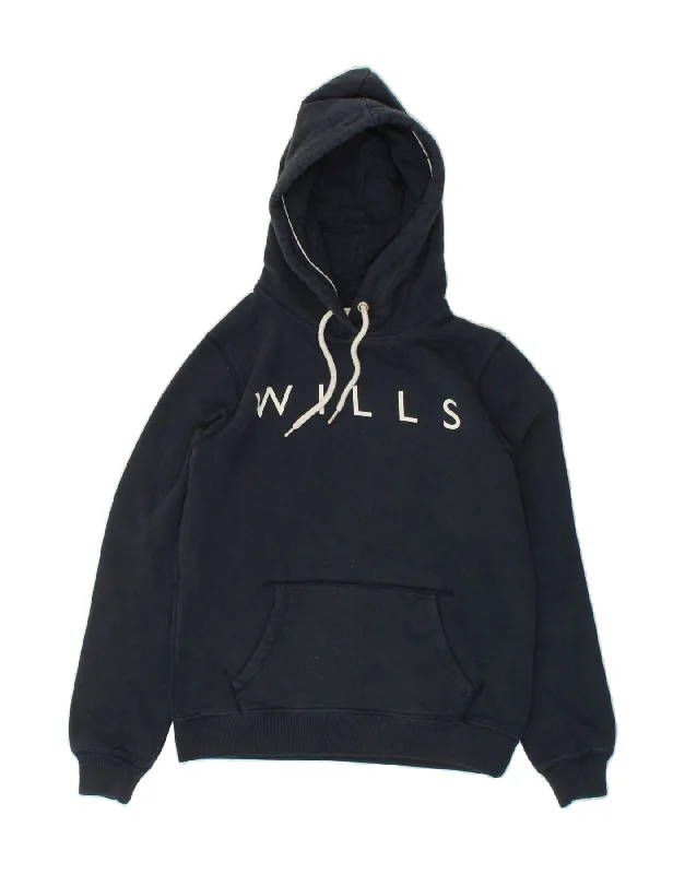 JACK WILLS Womens Graphic Hoodie Jumper UK 10 Small Navy Blue Cotton Hoodie with Camouflage Military Edgy JACK WILLS Womens Graphic Hoodie Jumper UK 10 Small Navy Blue Cotton Hoodie with Camouflage Military Edgy