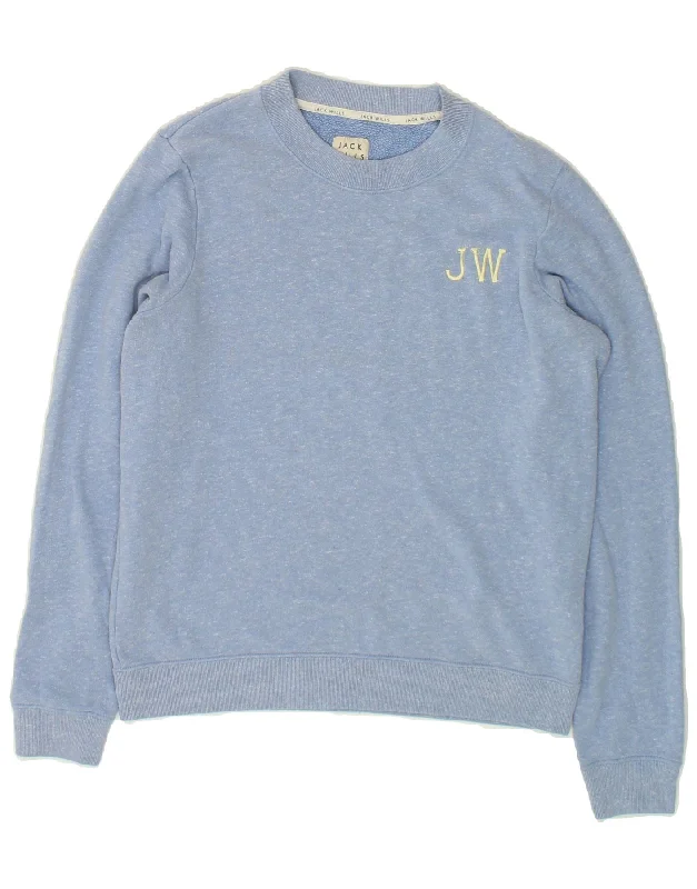 JACK WILLS Womens Sweatshirt Jumper UK 12 Medium Blue Flecked Cotton Hoodie with Full-Zip Functional Layering JACK WILLS Womens Sweatshirt Jumper UK 12 Medium Blue Flecked Cotton Hoodie with Full-Zip Functional Layering