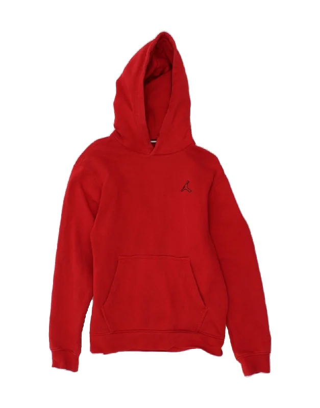 JORDAN Mens Hoodie Jumper XS Red Cotton