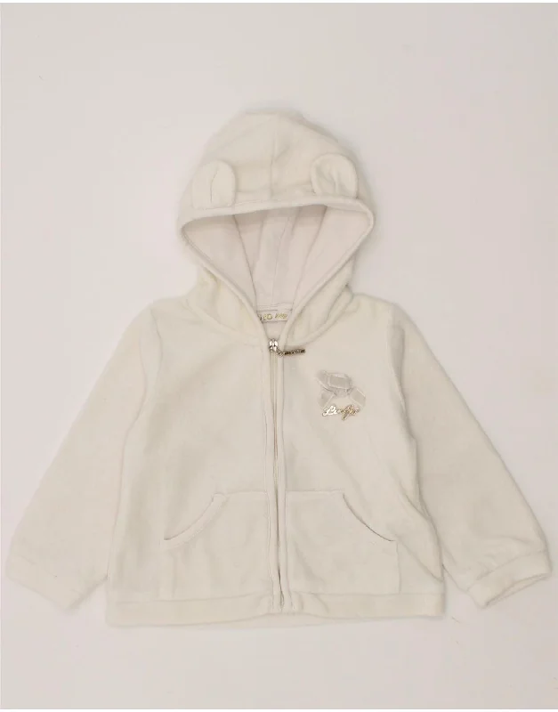 LIU JO Baby Girls Zip Hoodie Sweater 6-9 Months White Cotton Oversized Hoodie Comfort Casual LIU JO Baby Girls Zip Hoodie Sweater 6-9 Months White Cotton Oversized Hoodie Comfort Casual