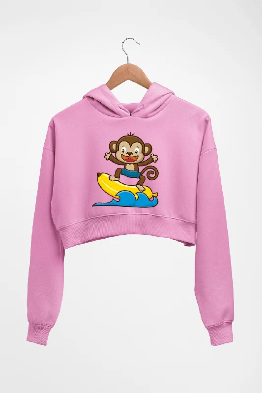 Monkey Banana Crop HOODIE FOR WOMEN