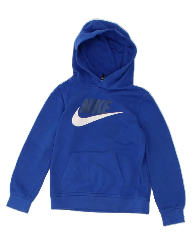 NIKE Boys Graphic Hoodie Jumper 3-4 Years Blue Cotton Hoodie with Hem Raw Edge Edgy Unfinished NIKE Boys Graphic Hoodie Jumper 3-4 Years Blue Cotton Hoodie with Hem Raw Edge Edgy Unfinished