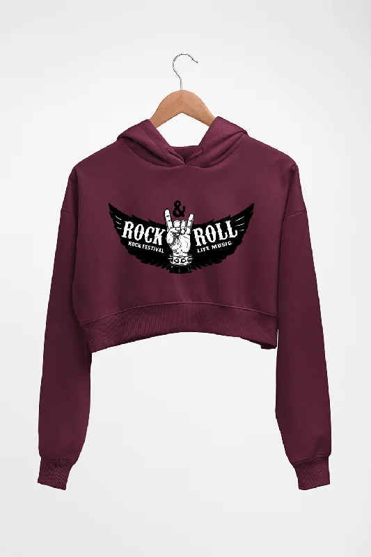 Rock & Roll Crop HOODIE FOR WOMEN