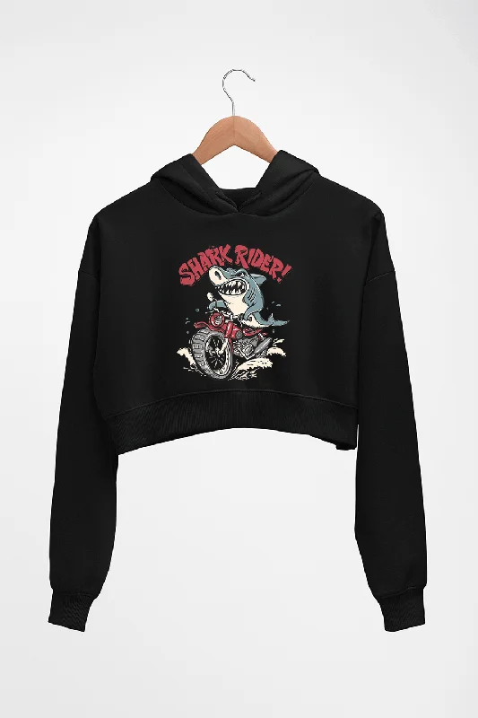 Shark Rider Crop HOODIE FOR WOMEN