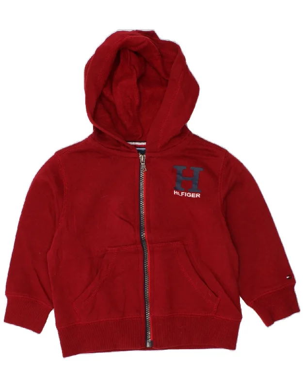 TOMMY HILFIGER Baby Boys Graphic Zip Hoodie Sweater 18-24 Months Burgundy Hoodie with Ribbed Cuffs Snug Fit Comfort TOMMY HILFIGER Baby Boys Graphic Zip Hoodie Sweater 18-24 Months Burgundy Hoodie with Ribbed Cuffs Snug Fit Comfort