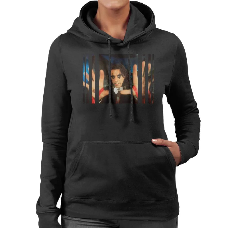 TV Times Alice Cooper 1978 Women's Hooded Sweatshirt Hoodie with Emblem Brand Identity TV Times Alice Cooper 1978 Women's Hooded Sweatshirt Hoodie with Emblem Brand Identity