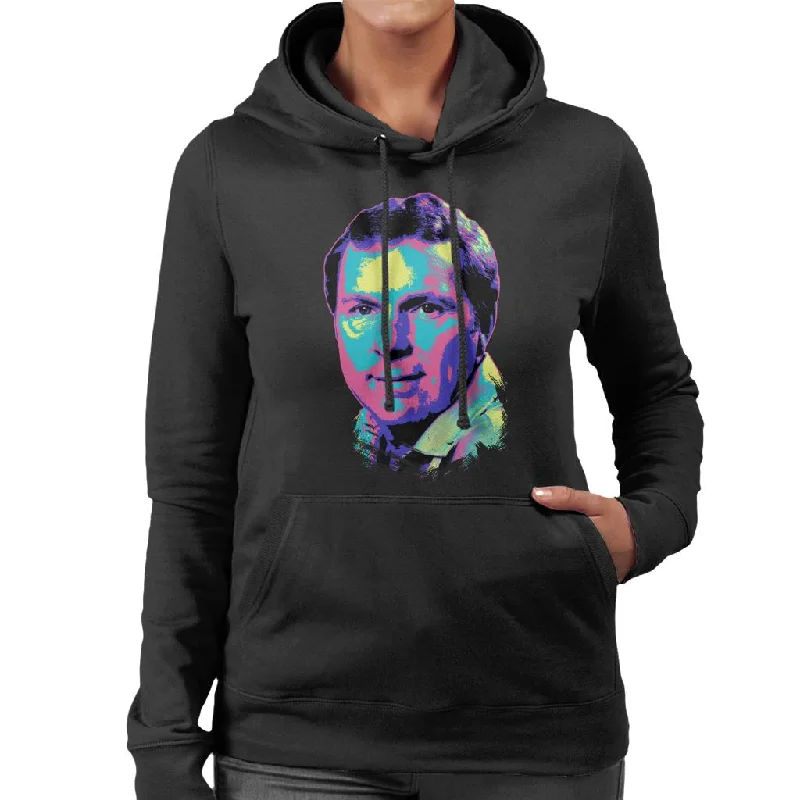 TV Times Bobby Moore Ex Footballer Pop Art Stylised Women's Hooded Sweatshirt