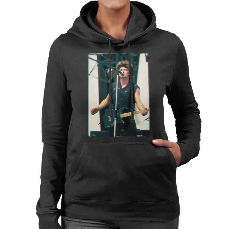 TV Times Bono Of U2 Guitar 3D Effect Women's Hooded Sweatshirt Hoodie with Toggle Buttons Decorative Unique TV Times Bono Of U2 Guitar 3D Effect Women's Hooded Sweatshirt Hoodie with Toggle Buttons Decorative Unique