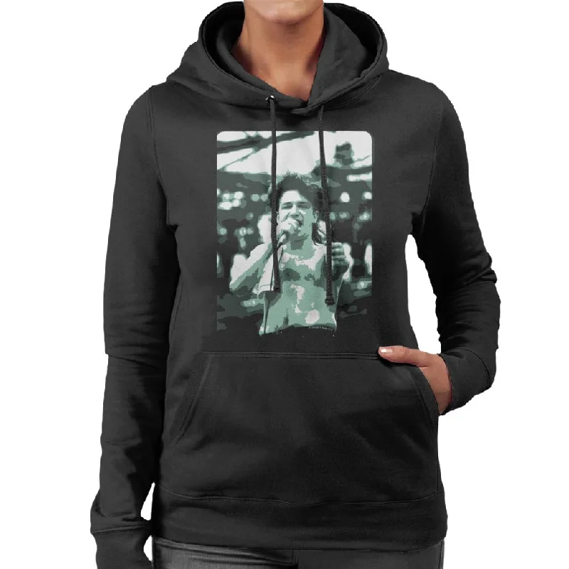 TV Times Bono Of U2 Live Women's Hooded Sweatshirt Hoodie with Drawstring Waist Adjustable Fitted TV Times Bono Of U2 Live Women's Hooded Sweatshirt Hoodie with Drawstring Waist Adjustable Fitted