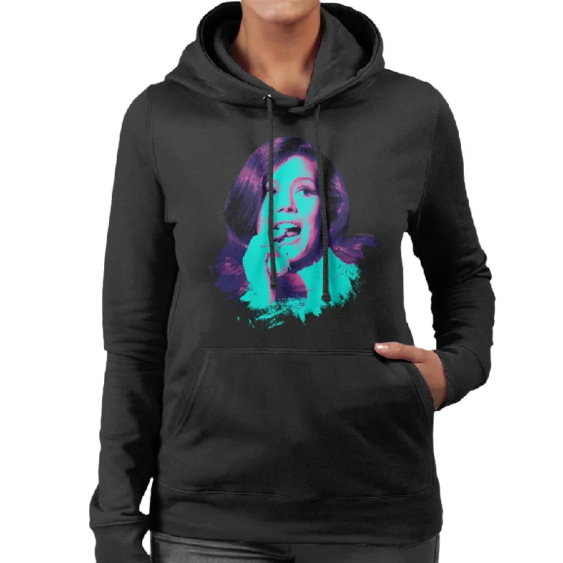 TV Times Diana Rigg Pop Art Stylised Women's Hooded Sweatshirt