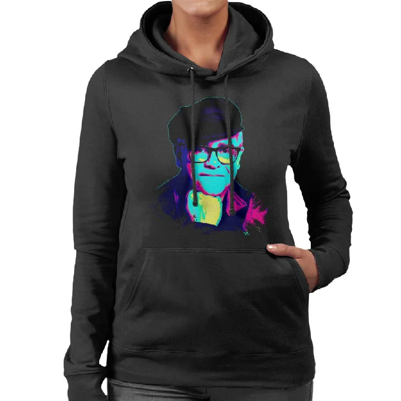 TV Times Elton John Smile Pop Art Stylised Women's Hooded Sweatshirt