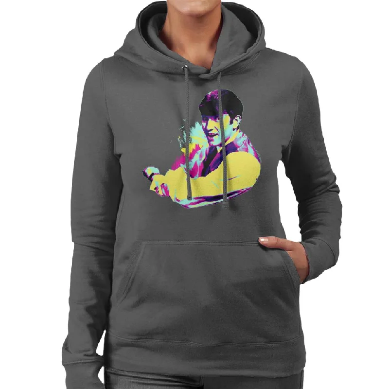 TV Times Jimmy Tarbuck 1964 Pop Art Stylised Women's Hooded Sweatshirt Hoodie with Longline Fit Extended Stylish TV Times Jimmy Tarbuck 1964 Pop Art Stylised Women's Hooded Sweatshirt Hoodie with Longline Fit Extended Stylish