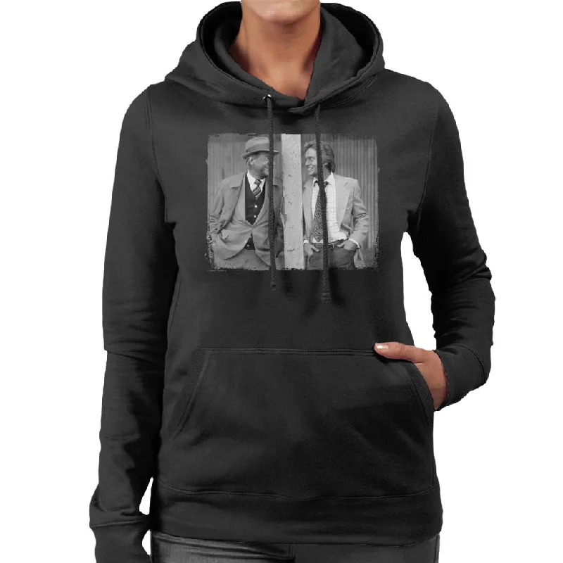 TV Times Karl Malden Michael Douglas Streets Of SF Women's Hooded Sweatshirt Hoodie with Slit Hem Functional Movement TV Times Karl Malden Michael Douglas Streets Of SF Women's Hooded Sweatshirt Hoodie with Slit Hem Functional Movement