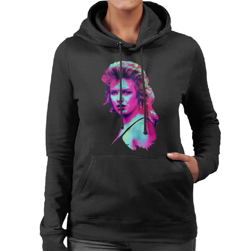 TV Times Kim Wilde 1983 Pop Art Stylised Women's Hooded Sweatshirt