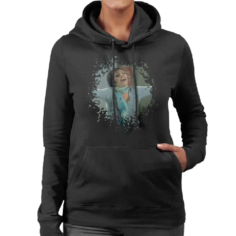 TV Times Liza Minnelli Distressed Edge Effect Women's Hooded Sweatshirt Hoodie with Hem Elastic Stretchable Comfortable TV Times Liza Minnelli Distressed Edge Effect Women's Hooded Sweatshirt Hoodie with Hem Elastic Stretchable Comfortable