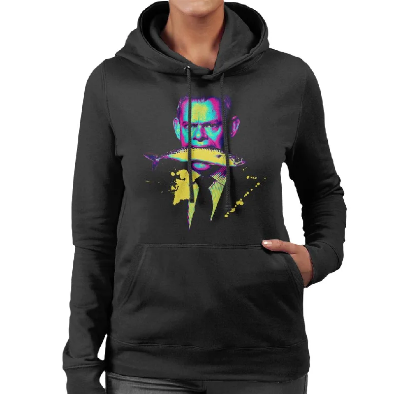 TV Times Martin Clunes Fish Doc Martin Pop Art Stylised Women's Hooded Sweatshirt