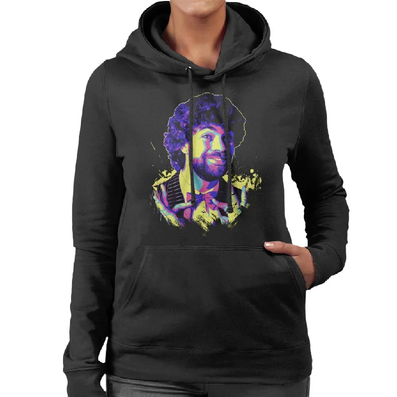 TV Times Matthew Kelly Bow Tie Pop Art Stylised Women's Hooded Sweatshirt