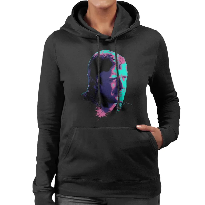 TV Times Michael Parkinson 1976 Pop Art Stylised Women's Hooded Sweatshirt